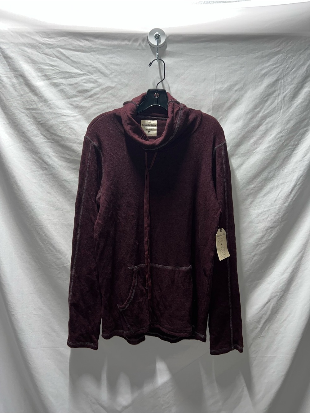 Splendid Mills Maroon Pullover Hoodie Small